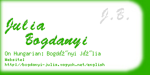julia bogdanyi business card